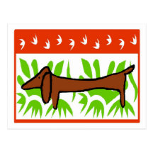 Dachshund Season's Greetings Post Cards