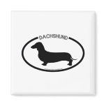 Dachshund Silhouette Black Magnet