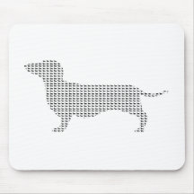 Dachshund Silhouette From Many Mouse Pad