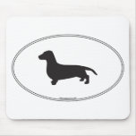 Dachshund Silhouette Mouse Pads