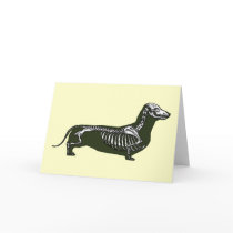 dachshund skeleton card