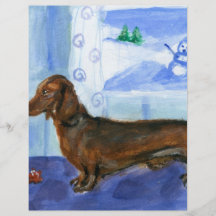 Dachshund snowman flyer