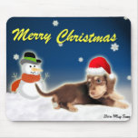 Dachshund Snowman Mousepad
