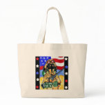 Dachshund Soldier Tote Bags