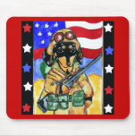 Dachshund Soldier mousepads