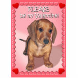 Dachshund Valentine's Day photo sculptures