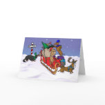 Dachshunds at the North Pole cards