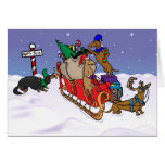 Dachshunds at the North Pole Greeting Card