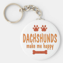 Dachshunds Make Me Happy Keychains