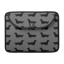 Dachshunds Pattern (Longhaired Dachsie) MacBook Pro Sleeves