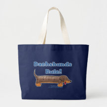 Dachshunds Rule Canvas Bags