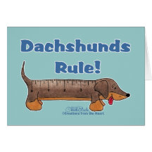 Dachshunds Rule Card