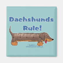Dachshunds Rule Fridge Magnets