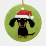 Dachsie Clause Ornaments