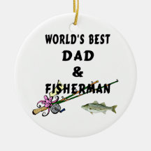 Dad and Fisherman Christmas Ornaments