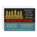 Dad-chelor Party Pub Crawl Diaper Beer Invitations