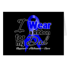 Dad - Colon Cancer Ribbon Greeting Cards