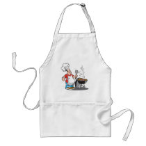 dad cooking on the grill aprons