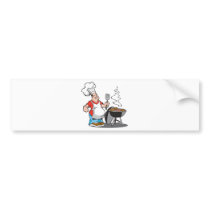 dad cooking on the grill bumper sticker