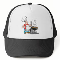 dad cooking on the grill trucker hat