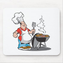 dad cooking on the grill mousemats