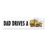 Dad Drives A Snow Plow Truck Bumper Sticker