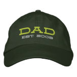 Dad Established 2009 (customisable) embroidered hats