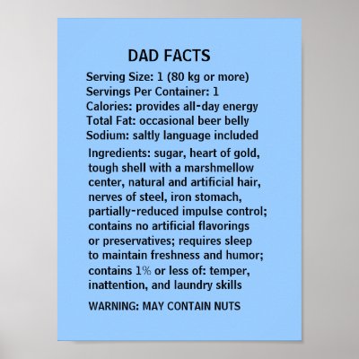 DAD FACTS - a humourous Father's Day Posters by Horseshoes3