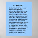 DAD FACTS - a humourous Father's Day poster/print