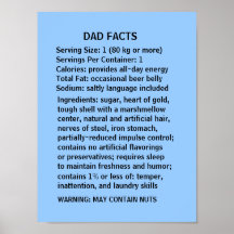 DAD FACTS - a humourous Father's Day Posters