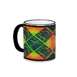 Dad Fancy Text Orange and Yellow Coffee Mug