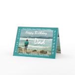DAD Happy Birthday - Man and Ocean Waves cards