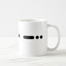 "DAD" in Morse Code Mug  by Brownielocks