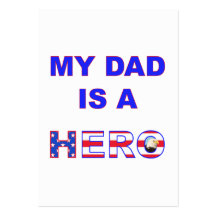 Dad is a Hero Business Card Templates