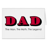 Dad - Man, Myth, Legend Greeting Card Father's day