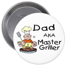 Dad Master Griller Button