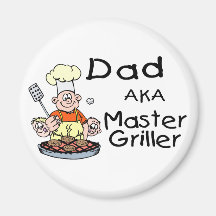 Dad Master Griller Fridge Magnets