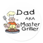 Dad Master Griller stickers