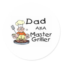 Dad Master Griller Stickers