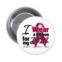 Dad - Multiple Myeloma Ribbon Pinback Button