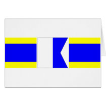 dad nautical flags card