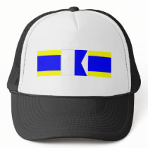 dad nautical flags trucker hats
