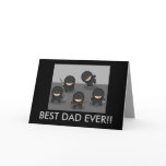 Dad Ninja Greeting Card (Black)