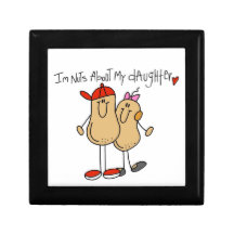 Dad - Nuts About My Daughter T-shirts and Gifts Keepsake Boxes