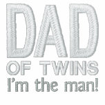 DAD OF TWINS I'm the Man! embroidered shirts