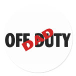 Dad Off Duty (Blk) stickers