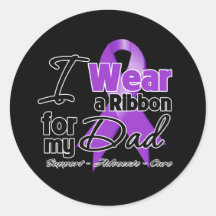 Dad - Pancreatic Cancer Ribbon Sticker