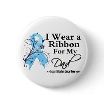 Dad Prostate Cancer Ribbon Pinback Button