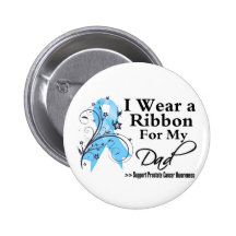 Dad Prostate Cancer Ribbon Pinback Button