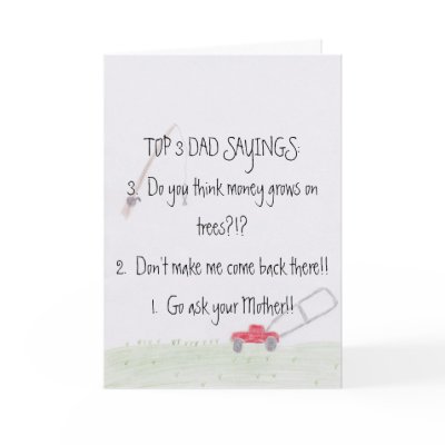 Dad Sayings...Father's Day Card by DesignsbyMel